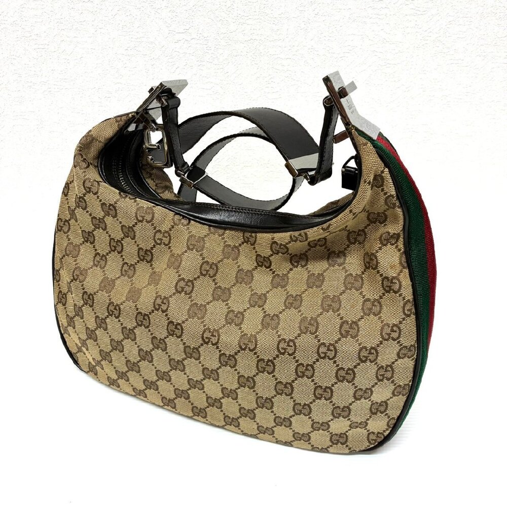 GUCCI Hobo Bag GG Canvas Sherry